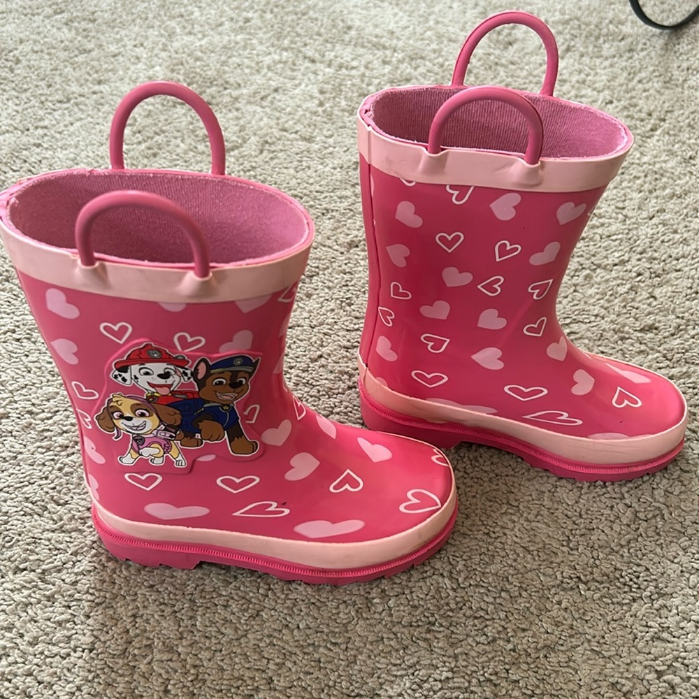 Nickelodeon Paw Patrol girls rain boots size 8